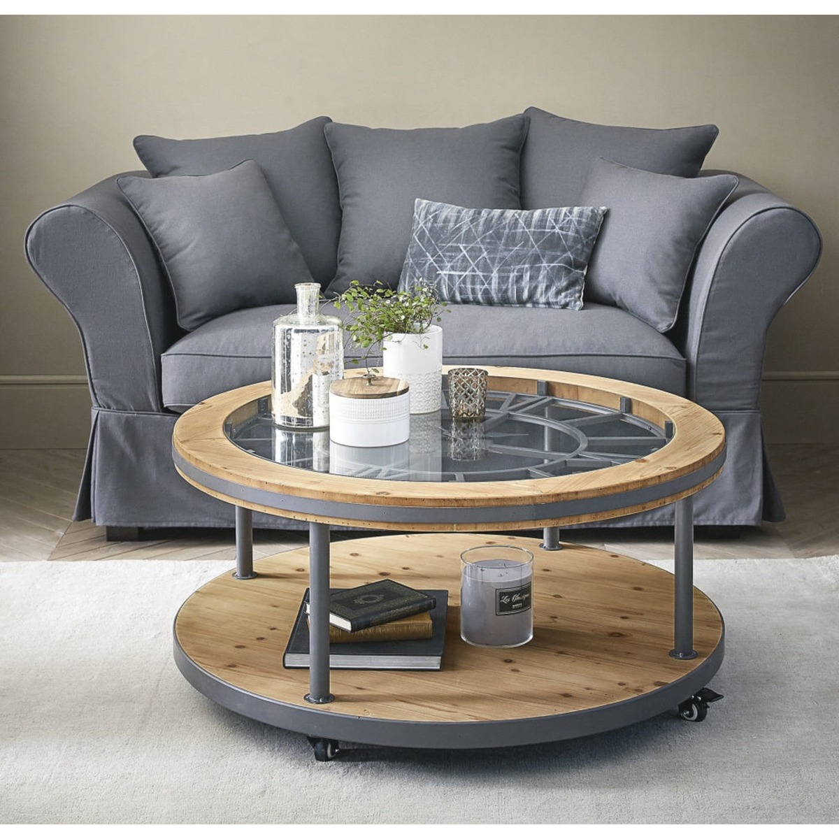 Round Clock Coffee Table Burton – image 6