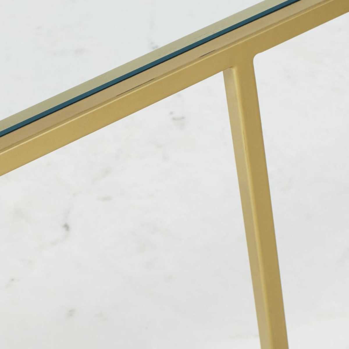 Polished White Marble and Tempered Glass Coffee Table Janaé – image 3