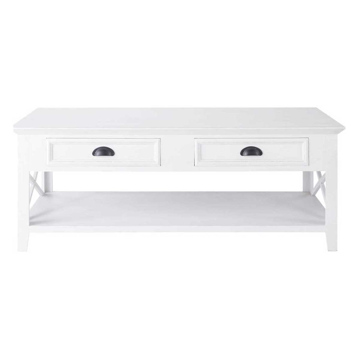 Wooden coffee table, white W 120cm Newport – image 1