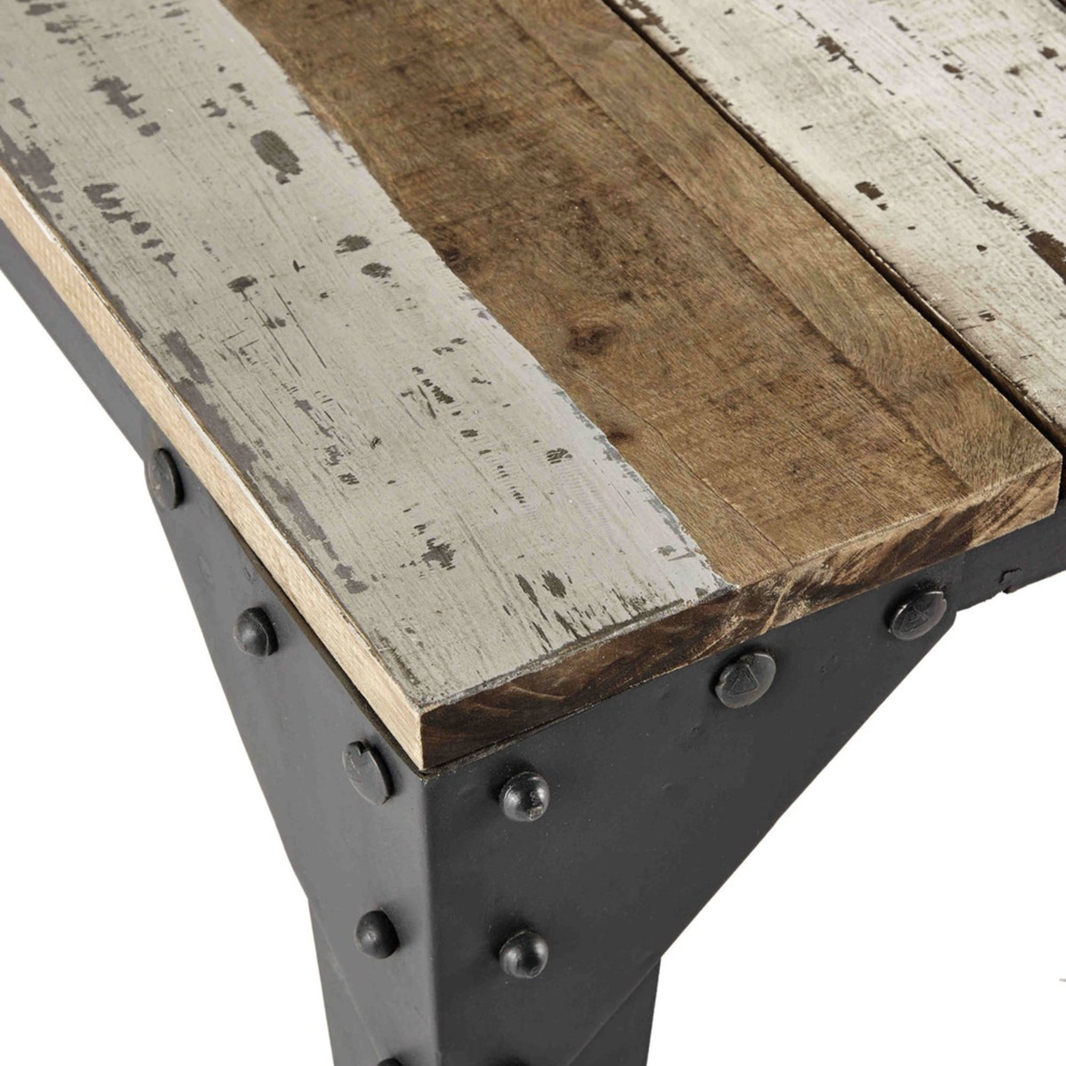 Mango wood and metal coffee table W 130cm Sailor – image 3