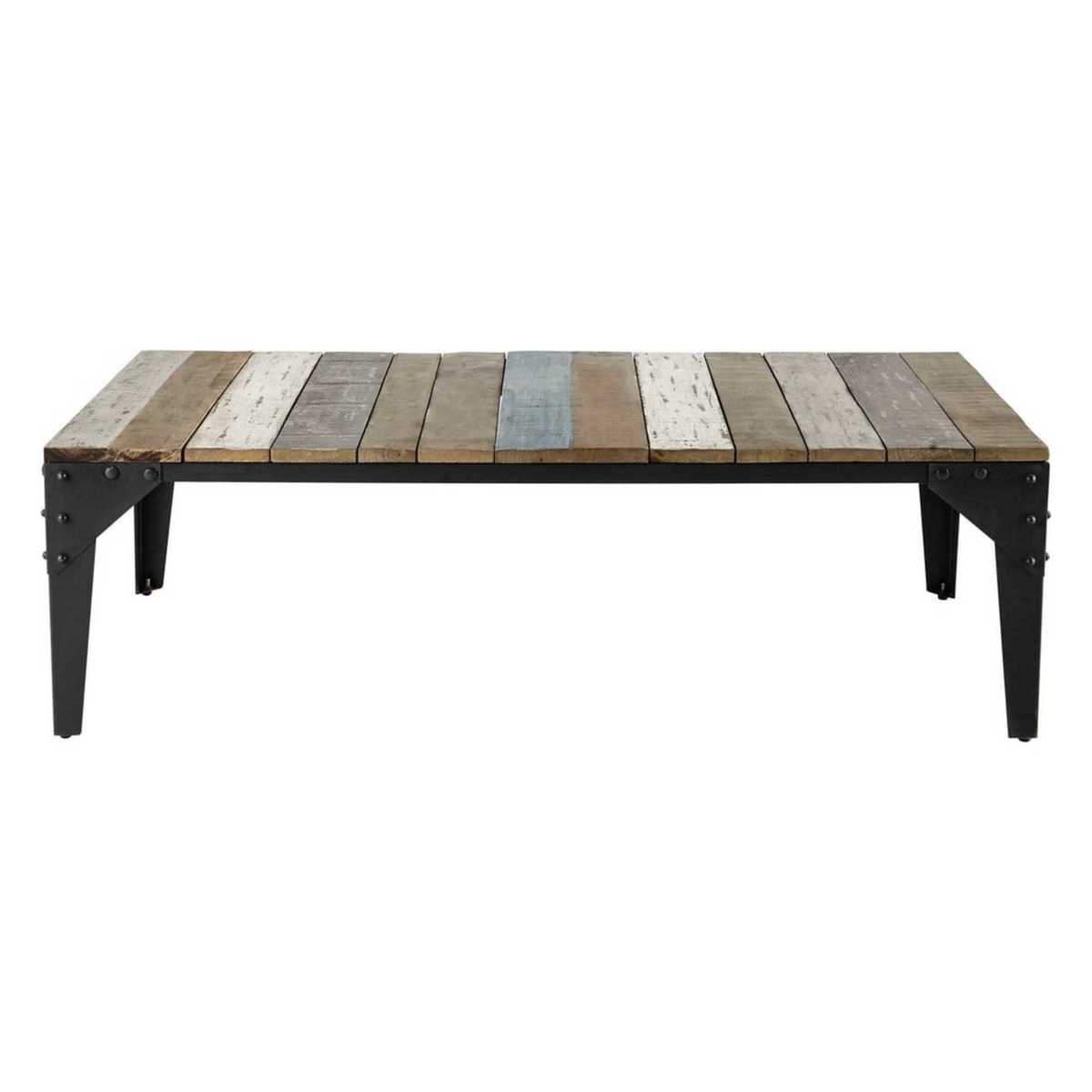 Mango wood and metal coffee table W 130cm Sailor – image 2