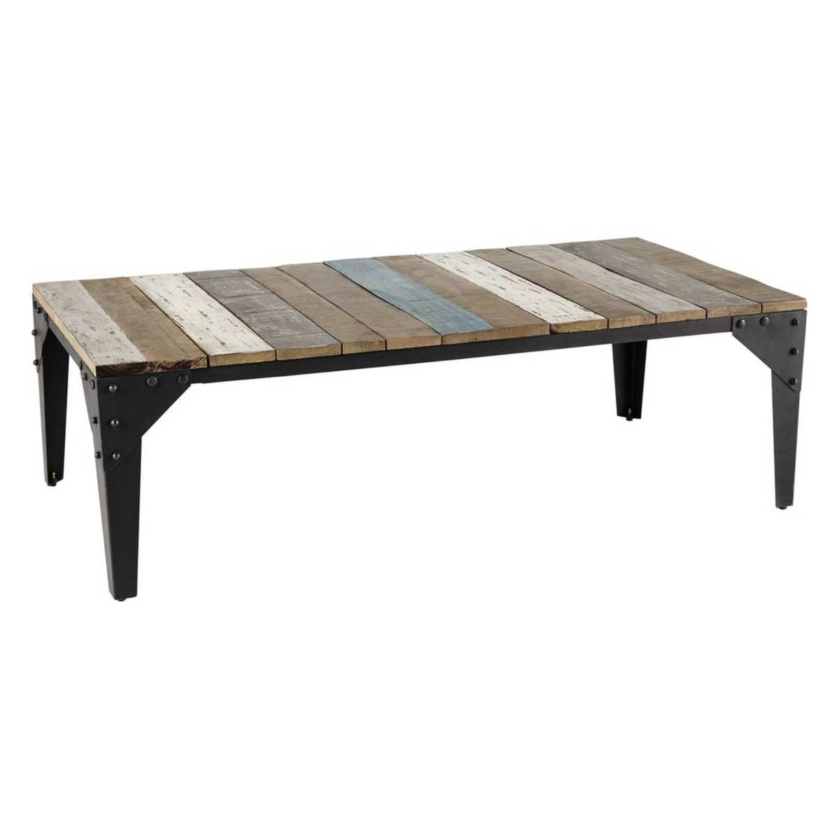 Mango wood and metal coffee table W 130cm Sailor – image 1