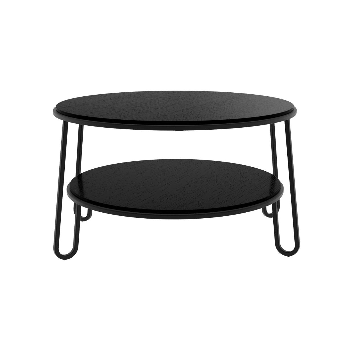 Eugénie Large Coffee table - / Ø 90 - Oak by Hartô Black – image 2