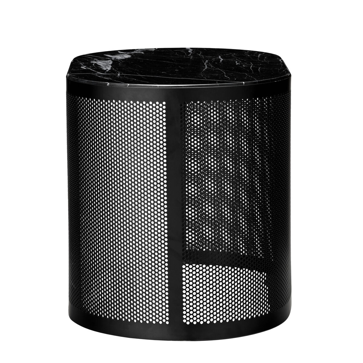 Pausillus Medium Coffee table - / Perforated metal & marble by AYTM Black – image 5