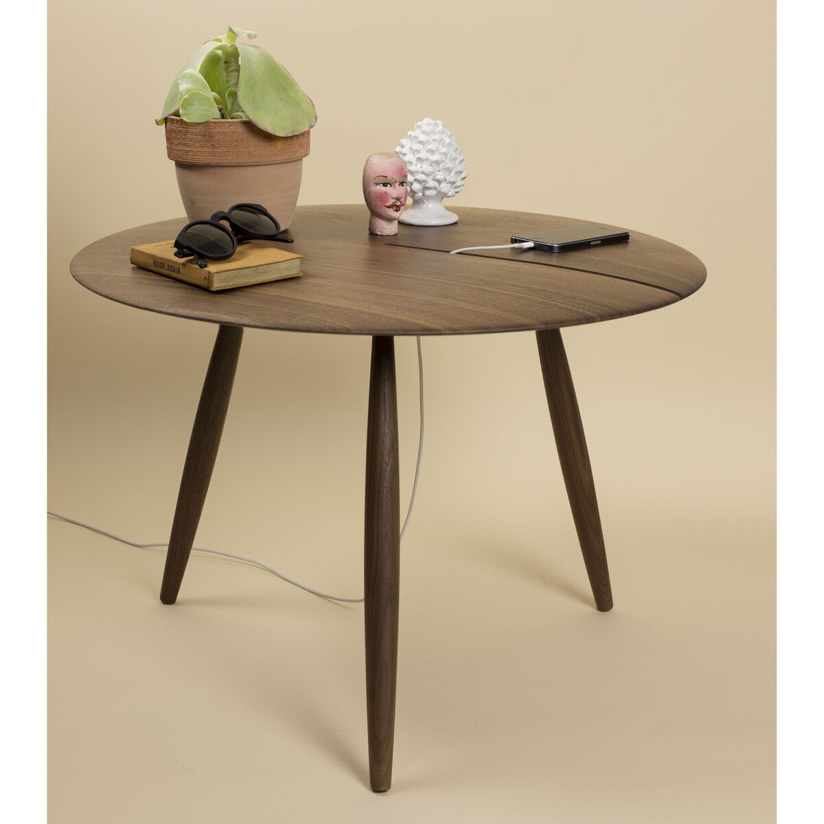 Orio Coffee table - / Ø 60 cm by Internoitaliano Natural wood – image 6