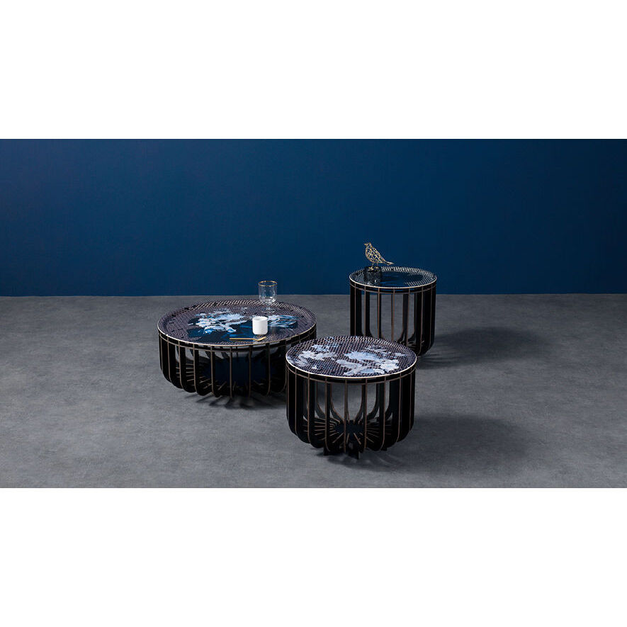 Medusa Large Coffee table - / Ø 65 x H 27 cm - Detachable top by Ibride Grey – image 5