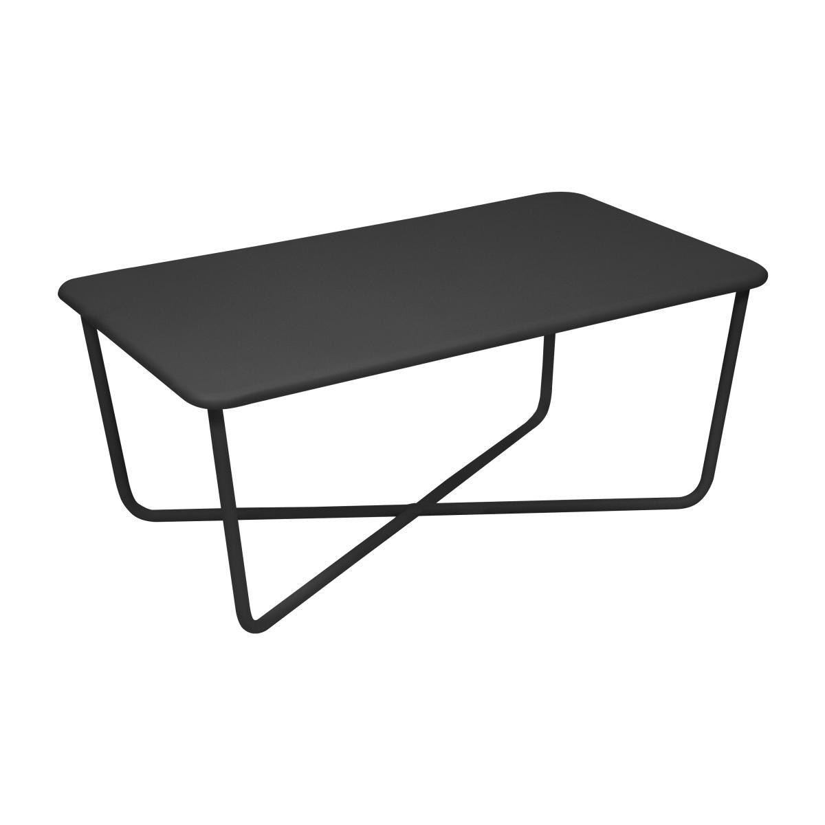 Croisette Coffee table - 98 x 57 cm / Metal by Fermob Black – image 1