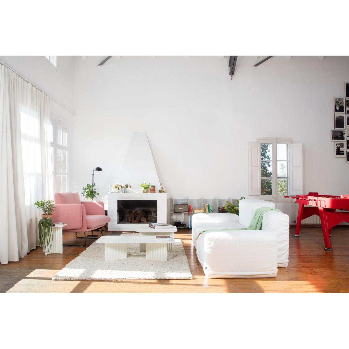 Plec Large Coffee table - / Marble - 115 x 60 x H 30 cm by RS BARCELONA White – image 4
