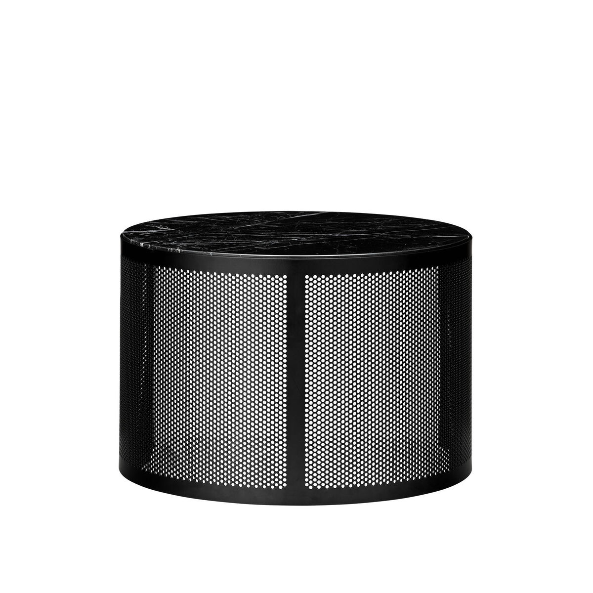 Pausillus Small Coffee table - / Perforated metal & marble by AYTM Black – image 4