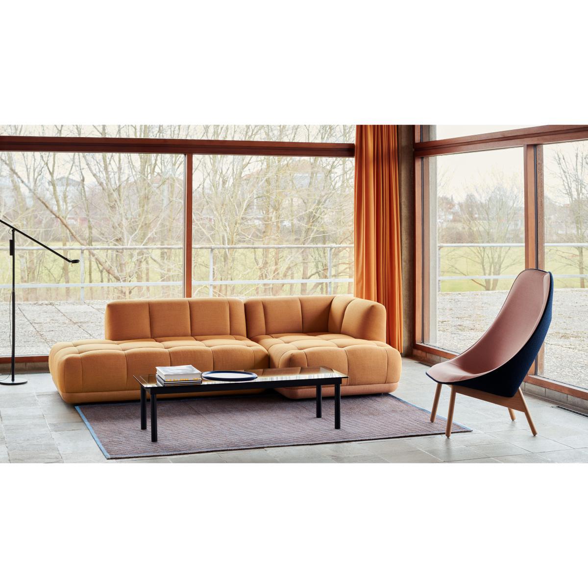 Kofi Coffee table - / 140 x 50 cm - Glass & wood by Hay Natural wood – image 3