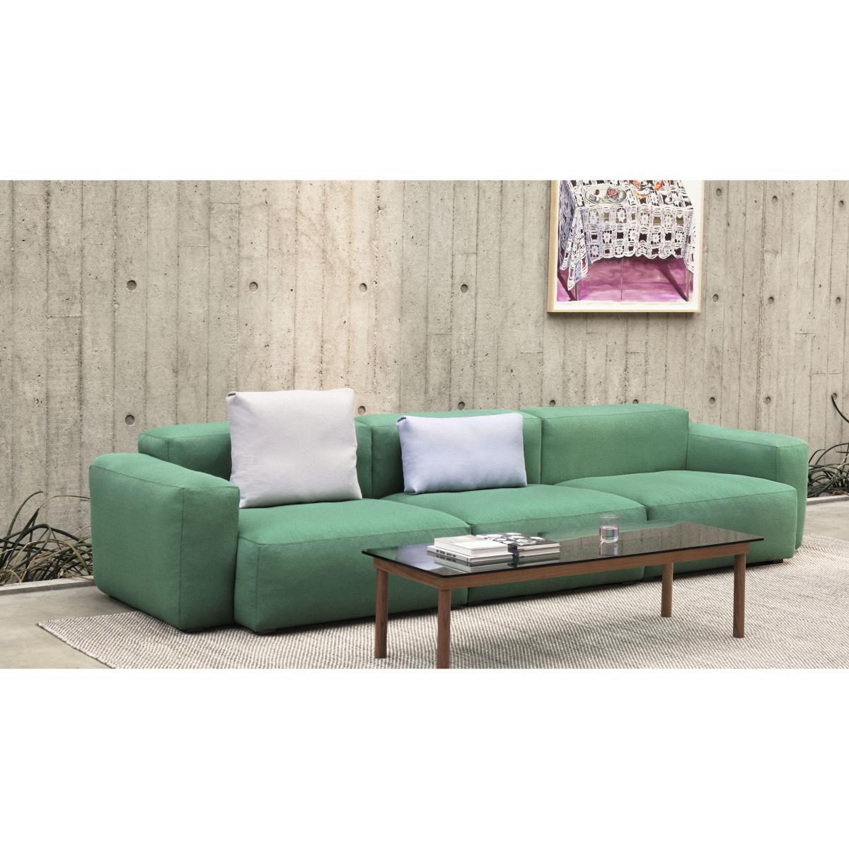 Kofi Coffee table - / 140 x 50 cm - Glass & wood by Hay Natural wood – image 4