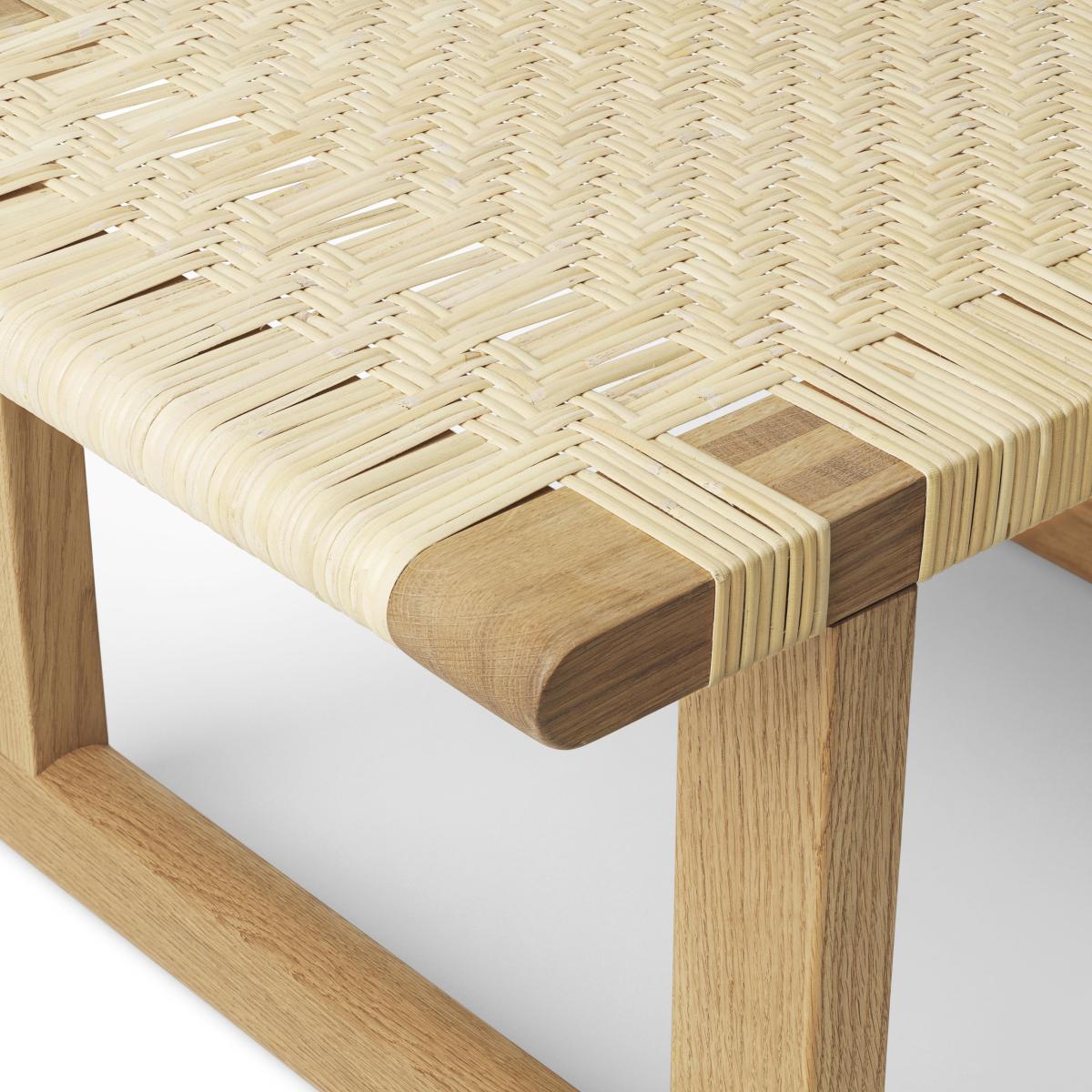 Bench Table Bench cane & fibres / Coffee table - 69 x 46 cm / Børge Mogensen, 1958 – image 5