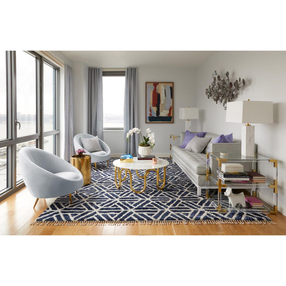 Scalinatella Cocktail Coffee table - / Marble and brass - Ø 100 cm by Jonathan Adler White/Gold/Metal – image 5