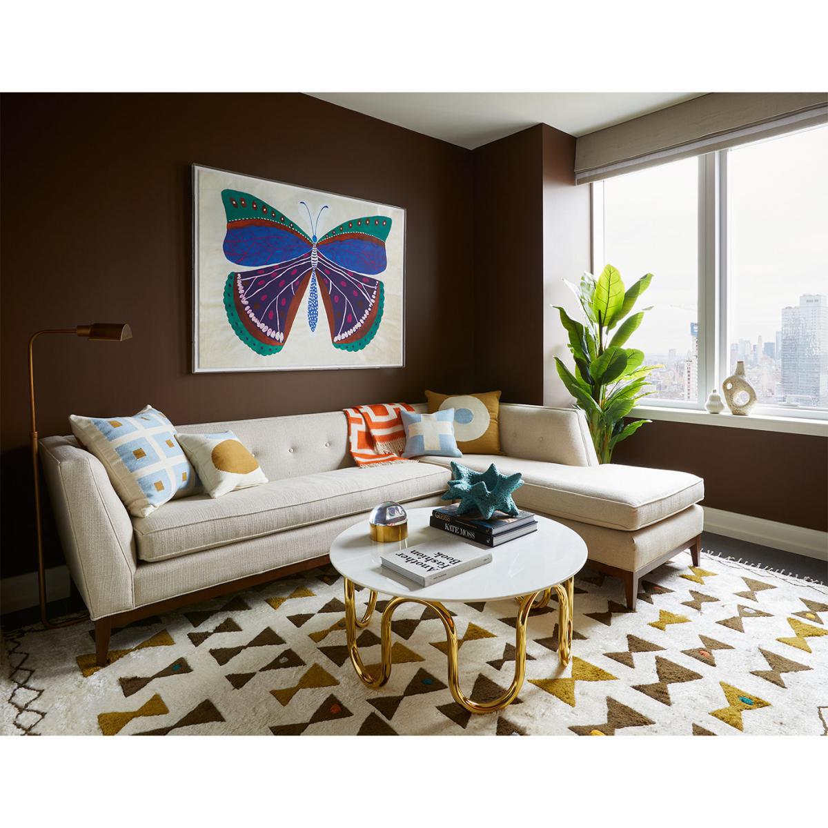 Scalinatella Cocktail Coffee table - / Marble and brass - Ø 100 cm by Jonathan Adler White/Gold/Metal – image 6