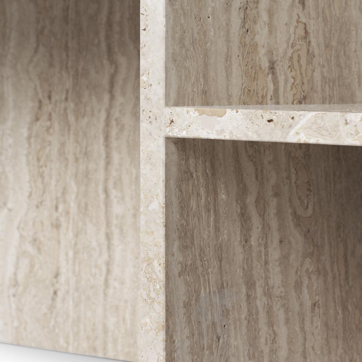 Distinct Coffee table stone beige / Travertine - 100 x 55 x H 35 cm - Ferm Living – image 3
