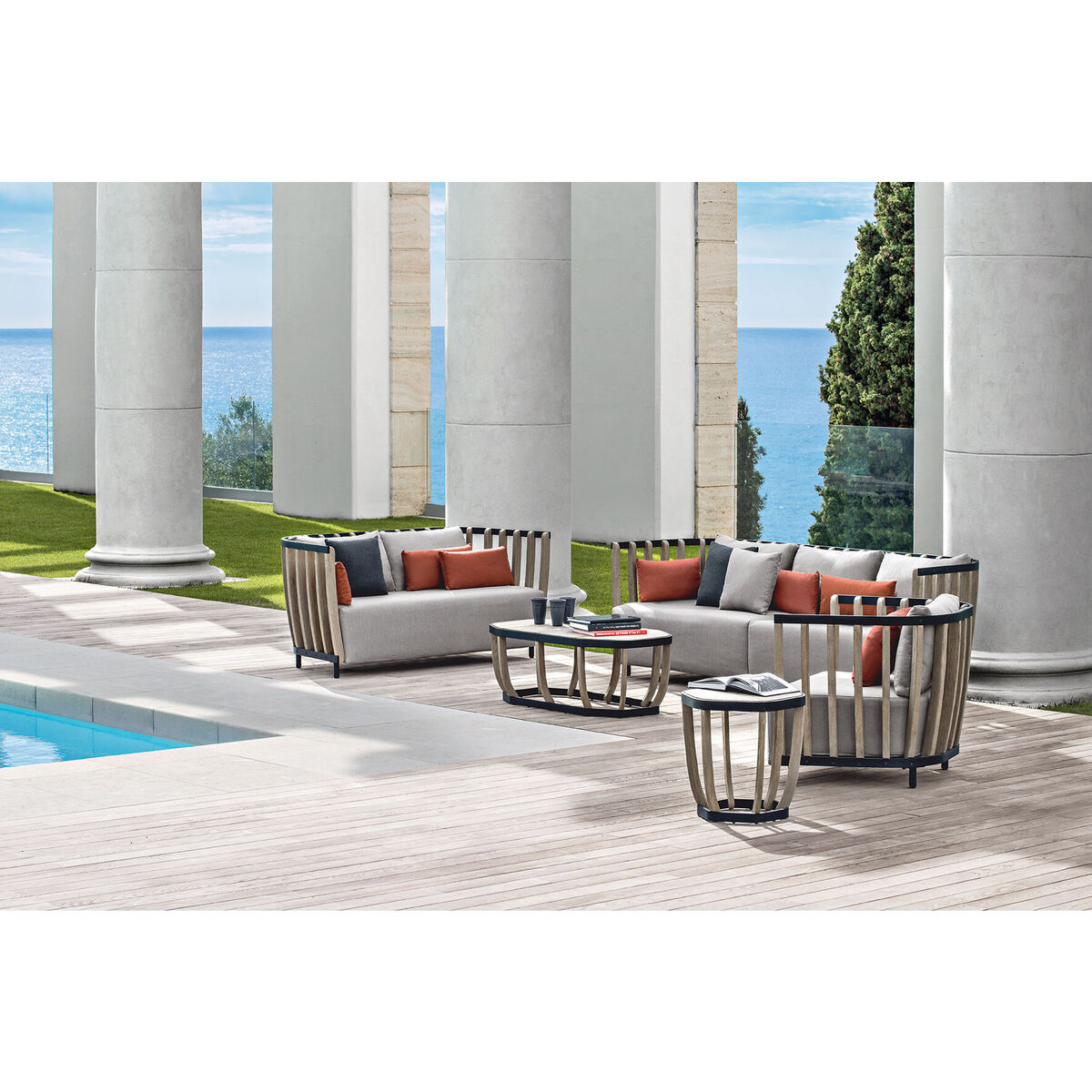 Swing XL Coffee table - / 110 x 57 cm by Ethimo Natural wood – image 2