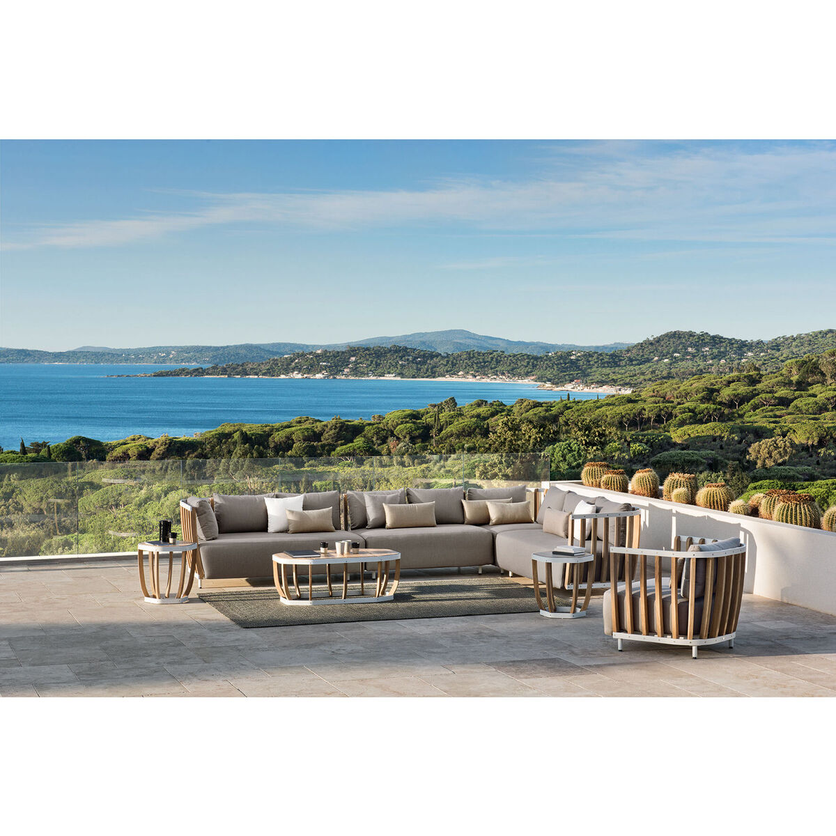 Swing XL Coffee table - / 110 x 57 cm by Ethimo Natural wood – image 3