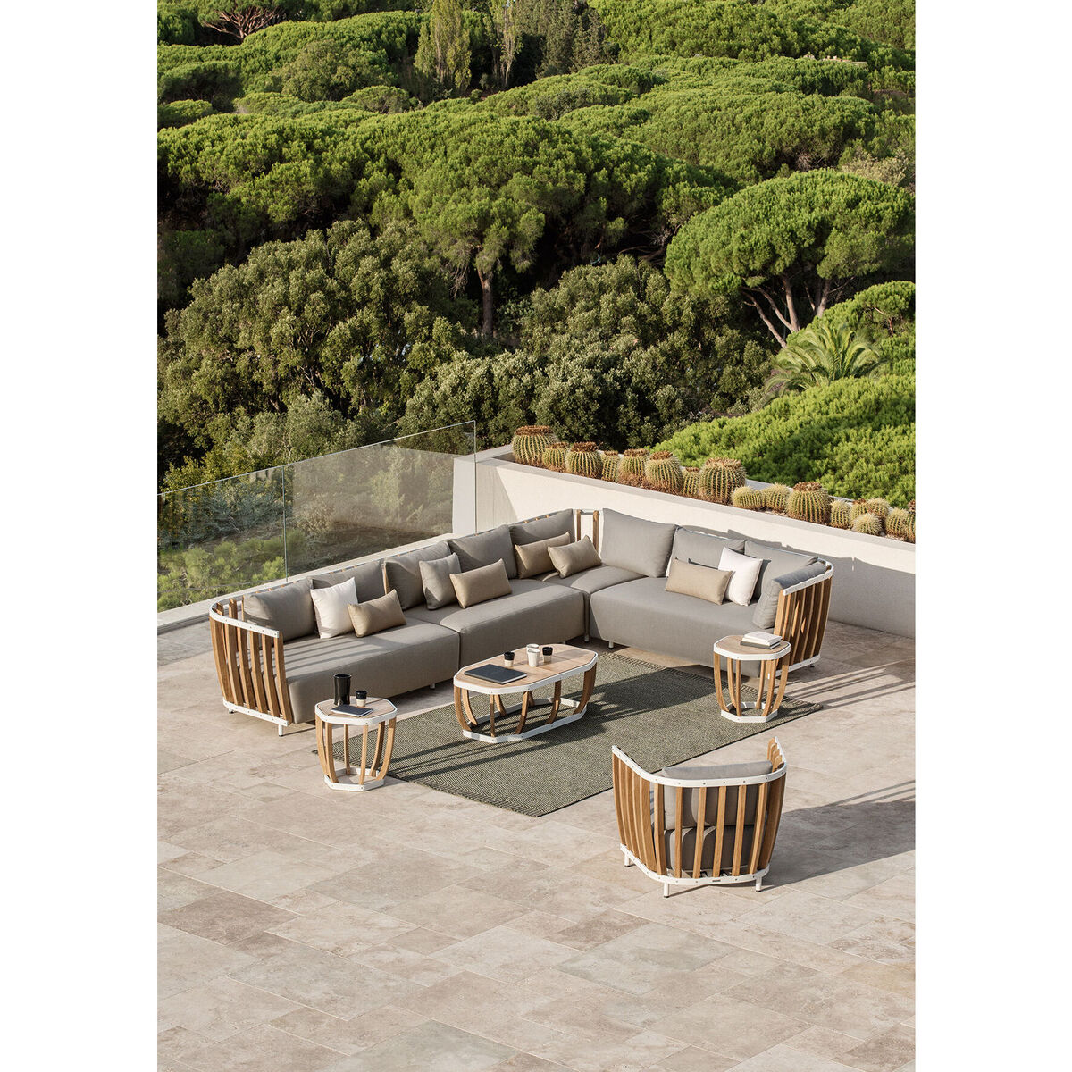 Swing XL Coffee table - / 110 x 57 cm by Ethimo Natural wood – image 4