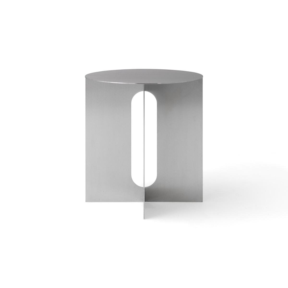 Androgyne End table metal silver / Ø 40 x H 43 cm - Audo Copenhagen – image 2
