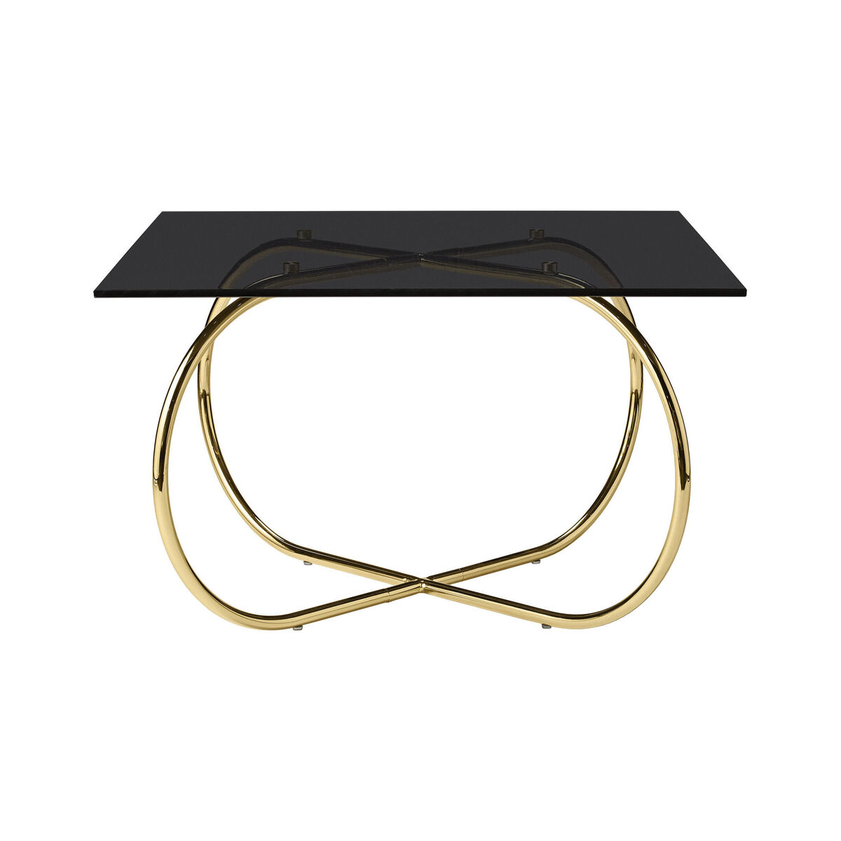 Angui Coffee table - / Glass - 75 x 75 cm by AYTM Black/Gold/Metal – image 2