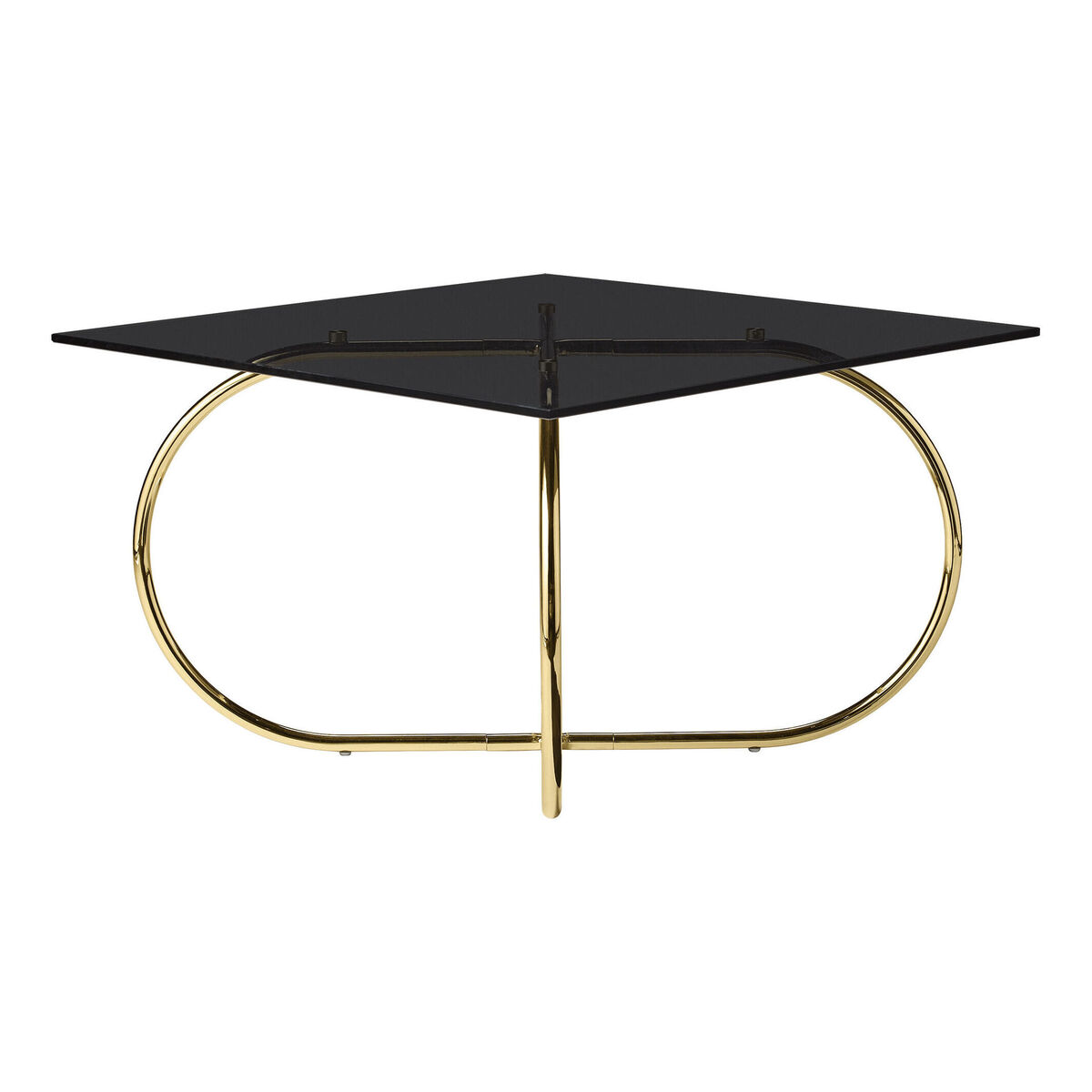 Angui Coffee table - / Glass - 75 x 75 cm by AYTM Black/Gold/Metal – image 1