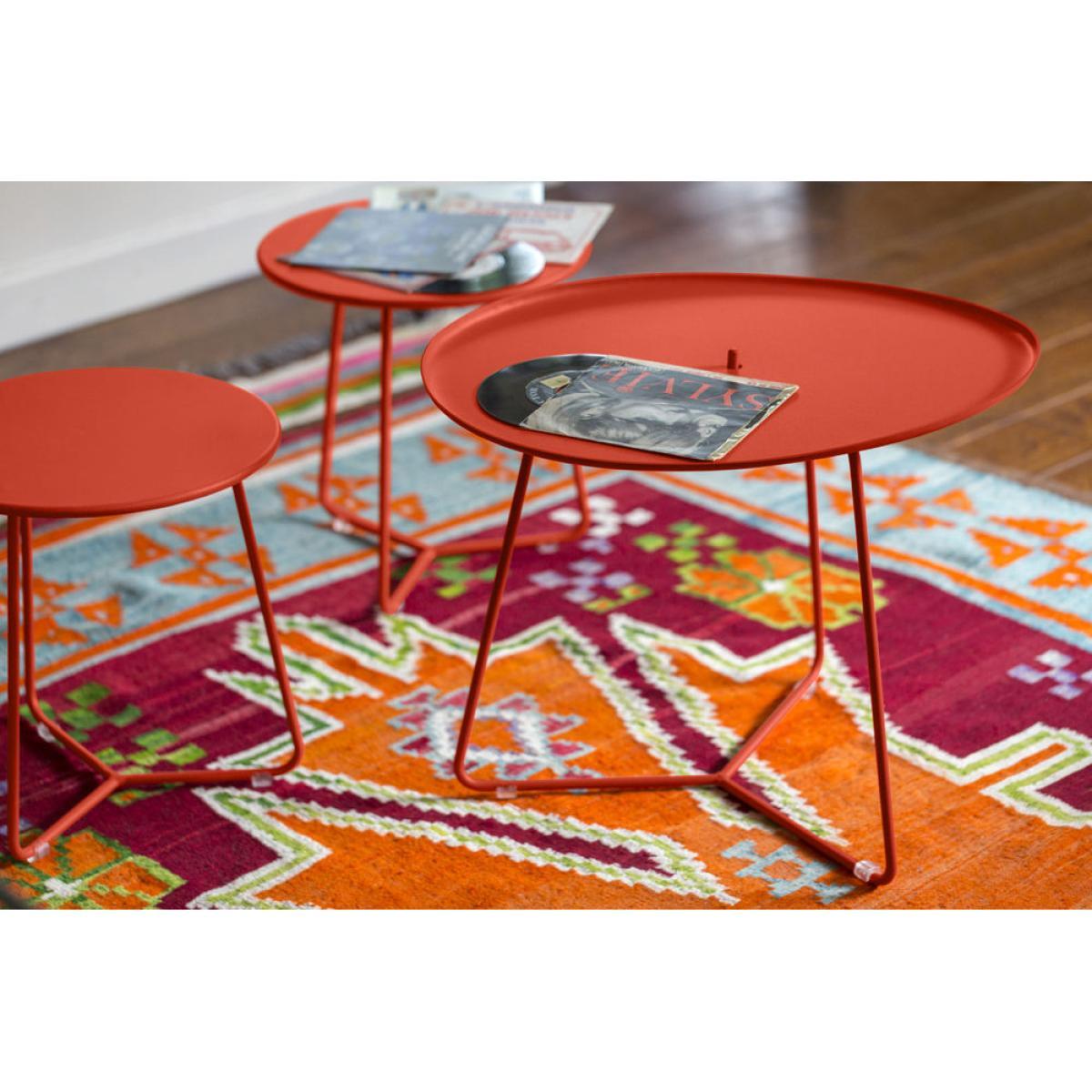 Cocotte Coffee table - / L 55 x H 43.5 cm - Detachable table top by Fermob Grey – image 4