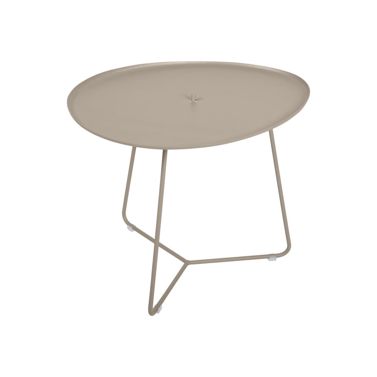 Cocotte Coffee table - / L 55 x H 43.5 cm - Detachable table top by Fermob Grey – image 1
