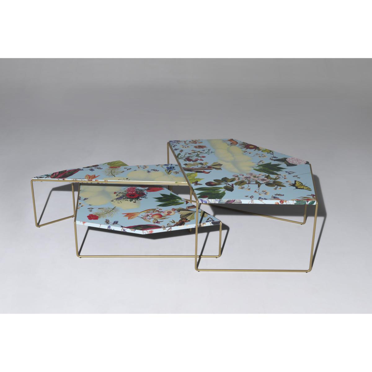 Zagazig Coffee table - / 113 x 74 cm x H 27 cm by Driade Blue/Multicoloured – image 2
