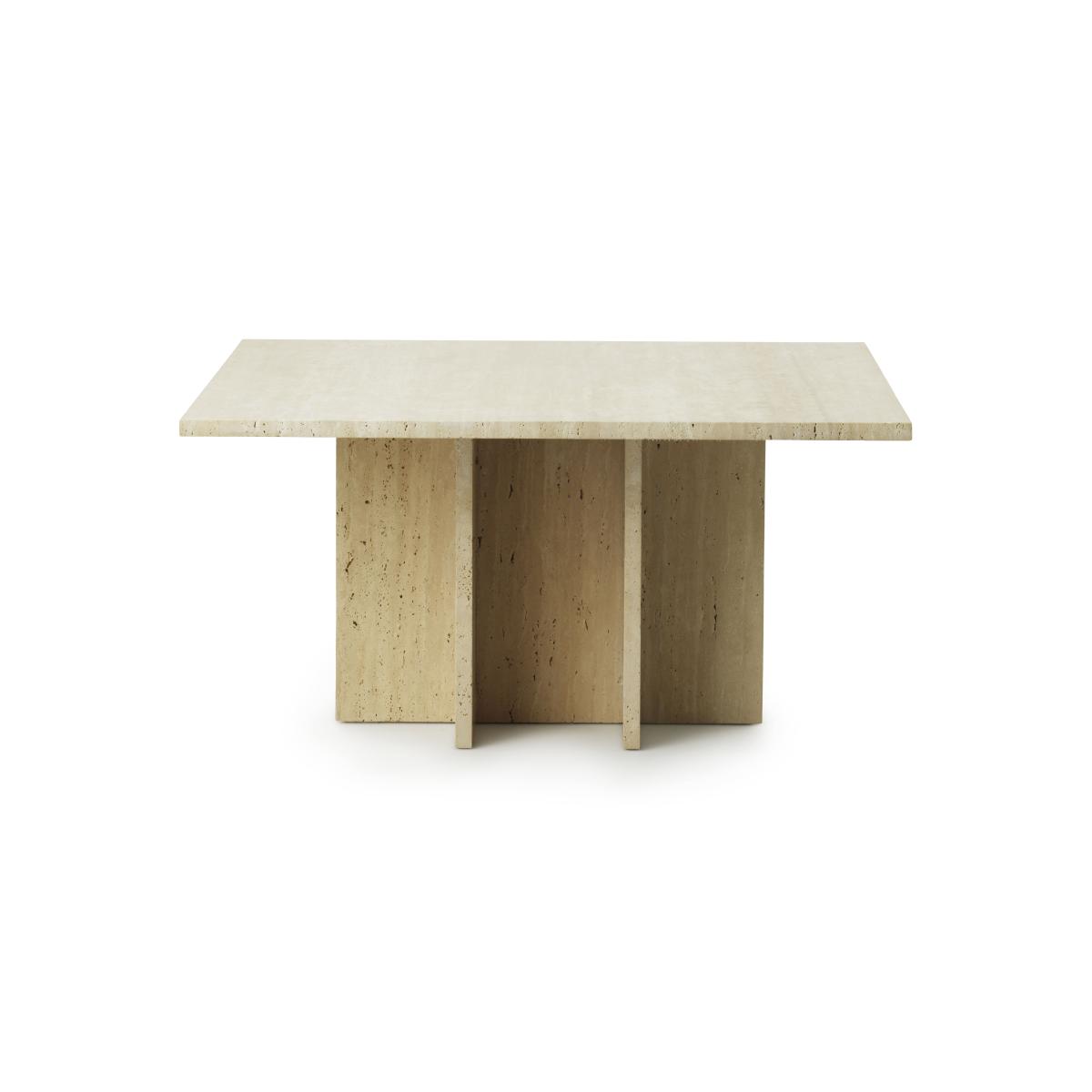 Edge Large Coffee table stone beige / Travertine - 80 x 80 x H 40 cm - Normann Copenhagen – image 2