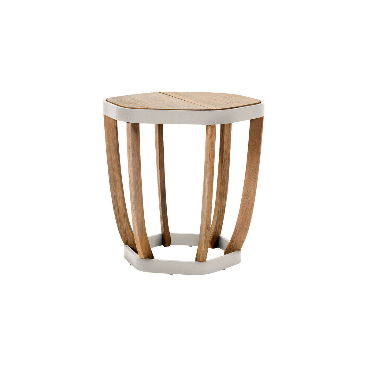 Swing Small Coffee table - / 50 x 50cm by Ethimo Natural wood – image 1