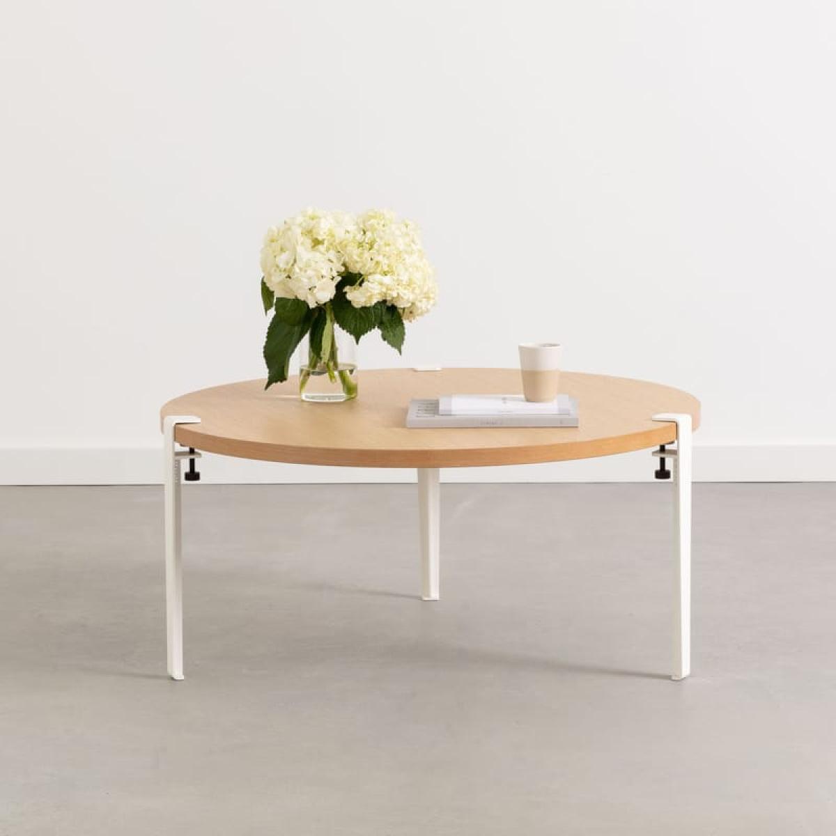 Brooklyn Coffee table natural wood / Ø 90 x H 43 cm - Solid oak - TIPTOE – image 2