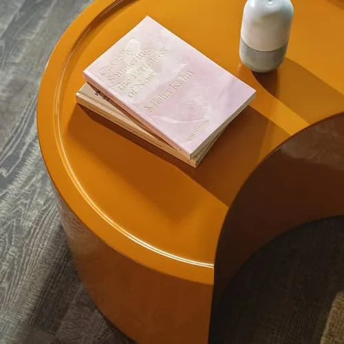 Low Bol Coffee table plastic material orange / Ø 60 x H 28 cm - Zanotta – image 2