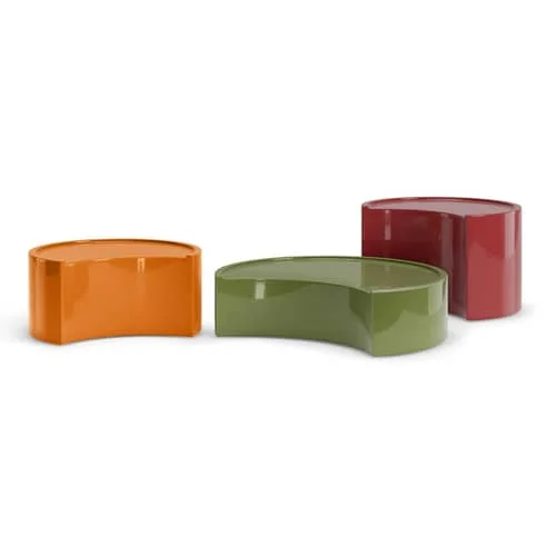 Low Bol Coffee table plastic material orange / Ø 60 x H 28 cm - Zanotta – image 3