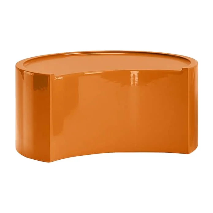 Low Bol Coffee table plastic material orange / Ø 60 x H 28 cm - Zanotta – image 1