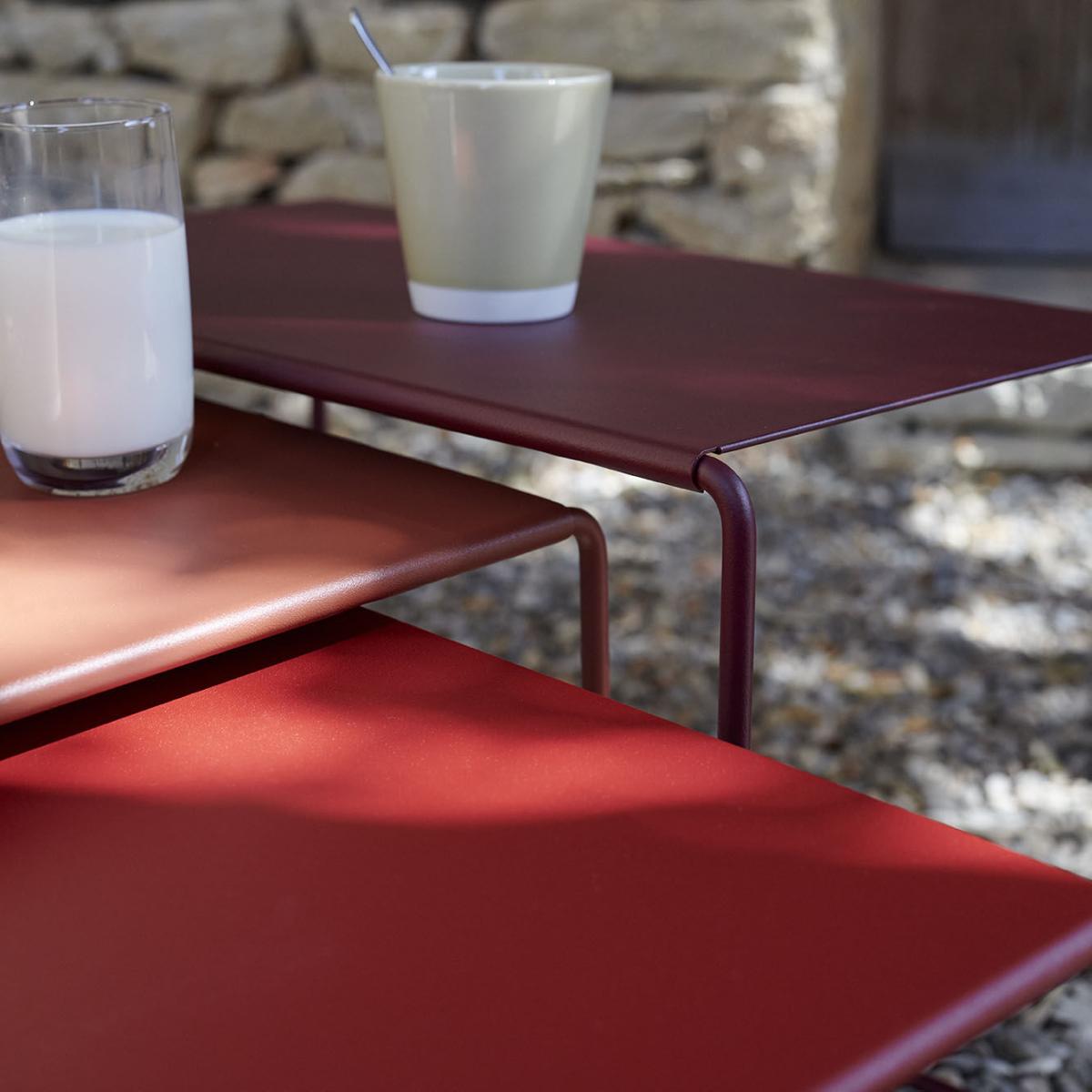 Oulala Nested tables metal multicoloured / Set of 3 - 55 x 30 x H 40 cm - Fermob – image 4