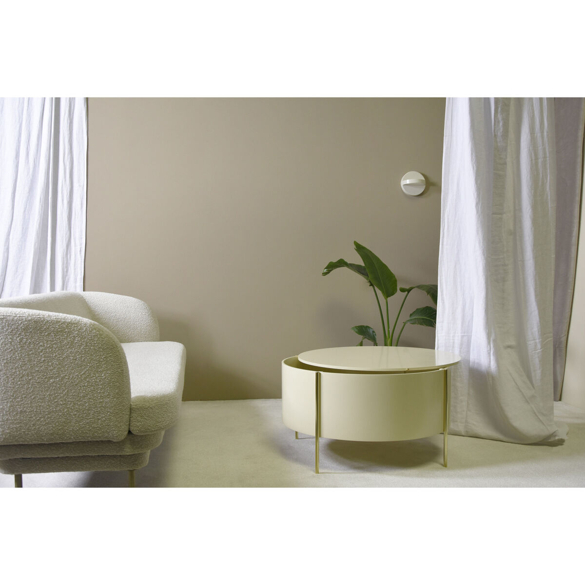 Embore Coffee table - / Storage box - Ø 80 x H 45 cm by ENOstudio Grey – image 2