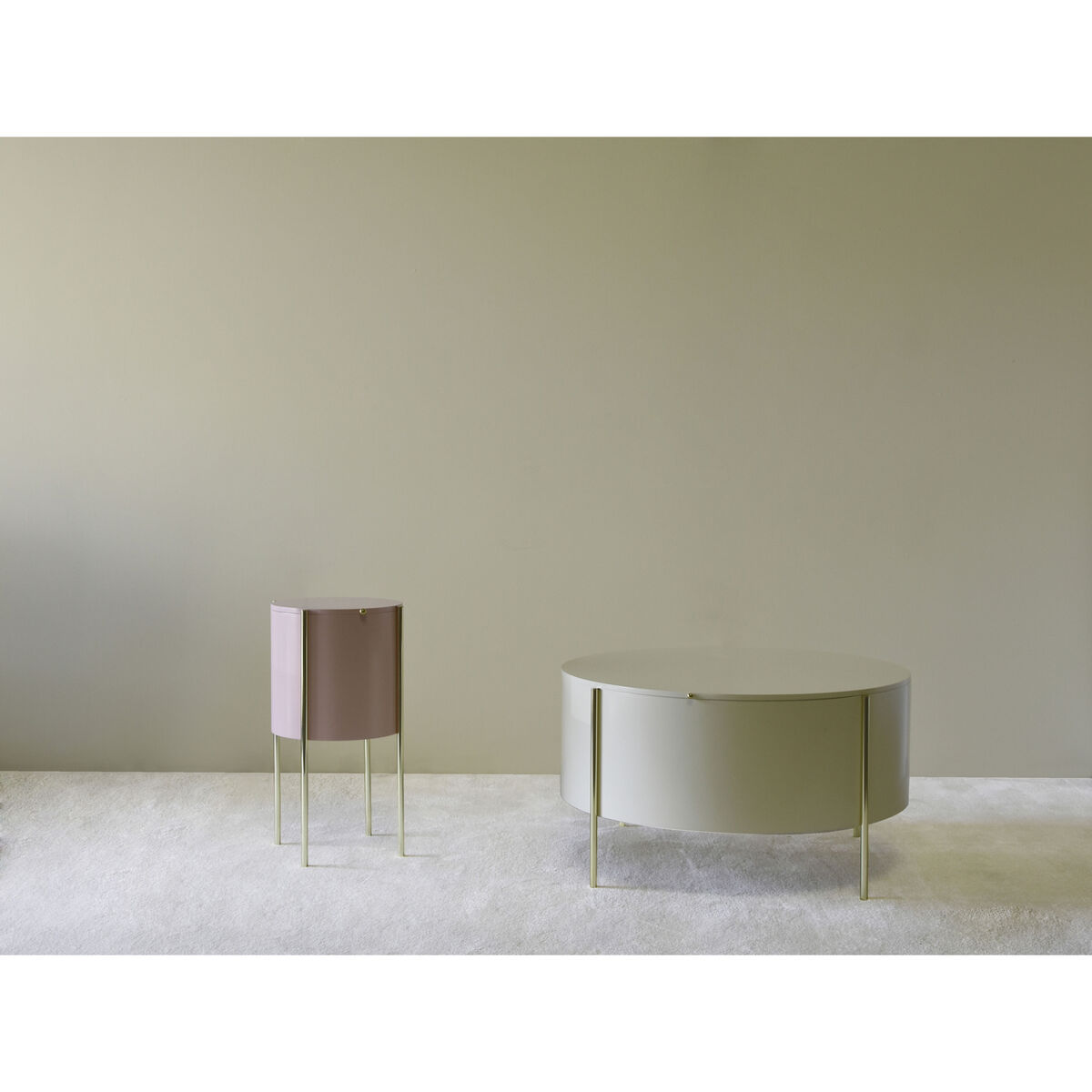 Embore Coffee table - / Storage box - Ø 80 x H 45 cm by ENOstudio Grey – image 5