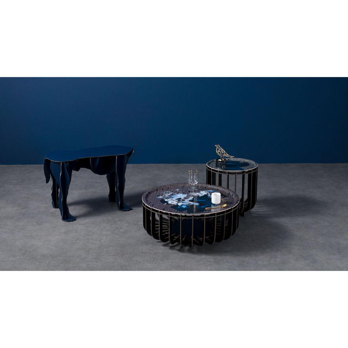 Medusa Small Coffee table - / Ø 39 x H 42 cm - Detachable top by Ibride Black – image 5