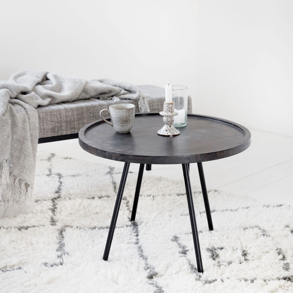 Juco Coffee table - Ø 60 x H 45 cm by House Doctor Black – image 2