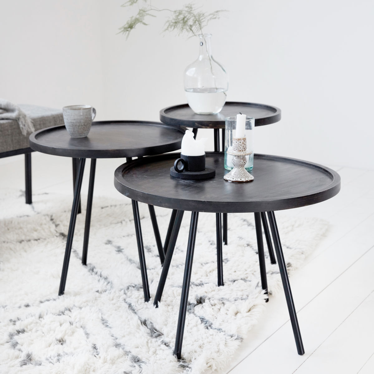 Juco Coffee table - Ø 60 x H 45 cm by House Doctor Black – image 3