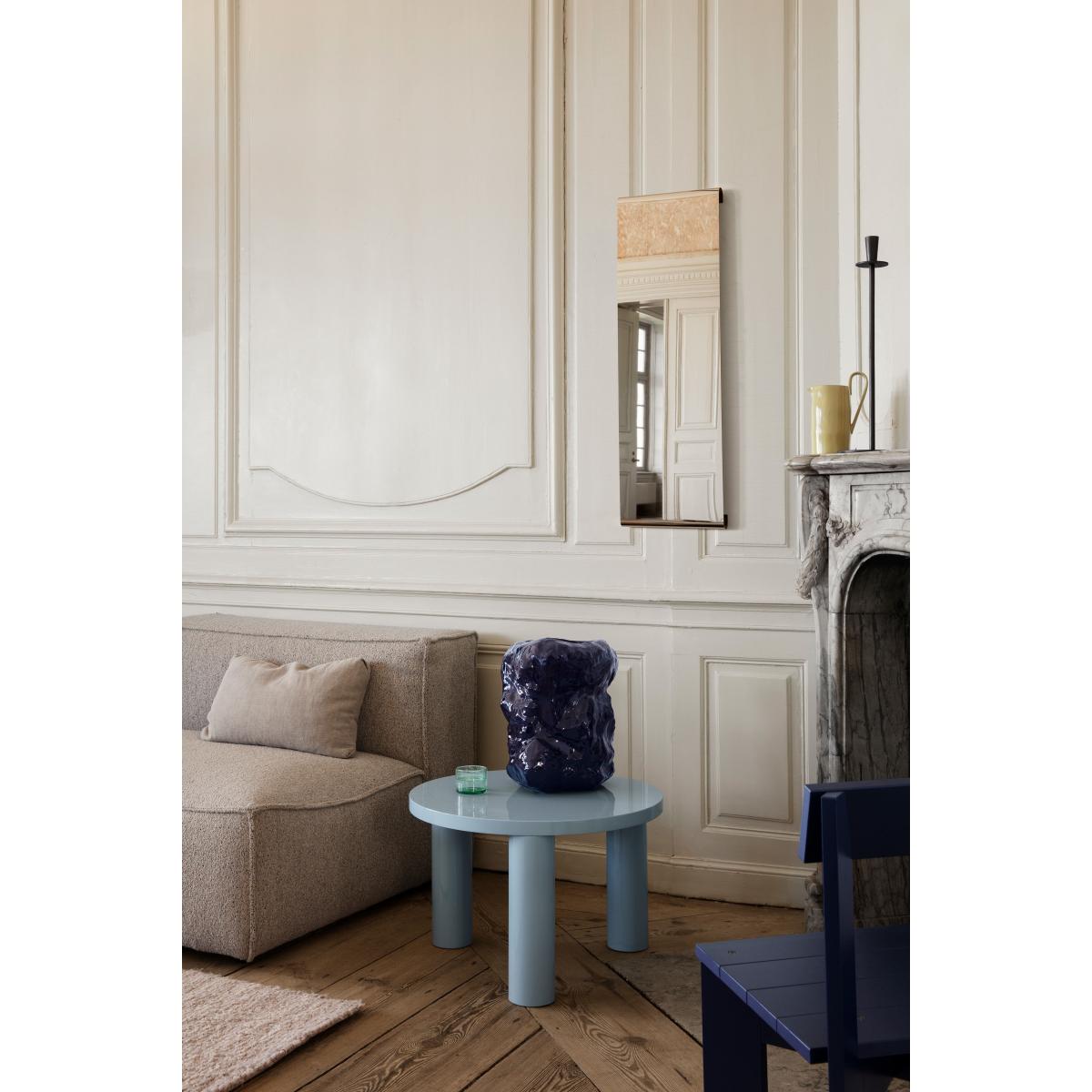 Post Coffee table - / Ø 65 x H 41.4 cm - Lacquered MDF by Ferm Living Blue – image 3
