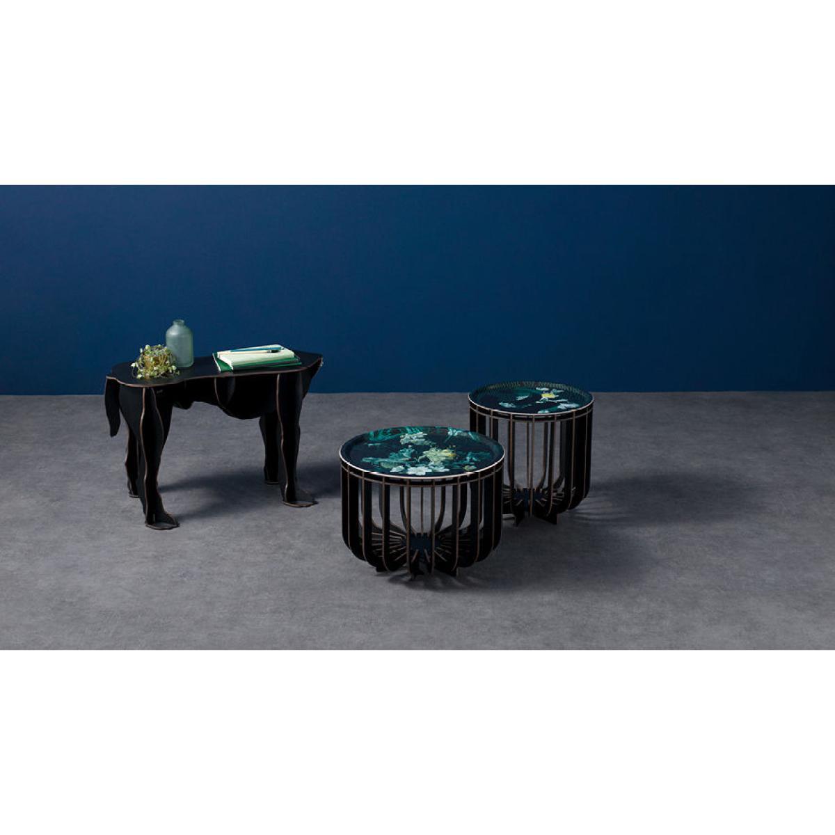 Medusa Medium Coffee table - / Ø 46 x H 33 cm - Detachable top by Ibride Grey – image 5