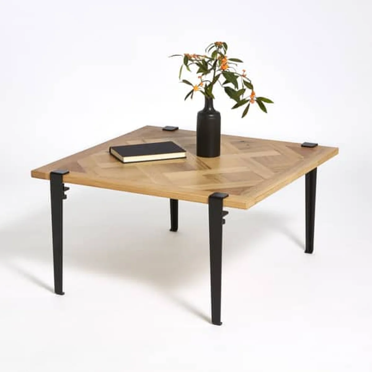 Base, legs metal black with clamp bracket / H 43 cm - To create coffee tables & benches - TIPTOE – image 2