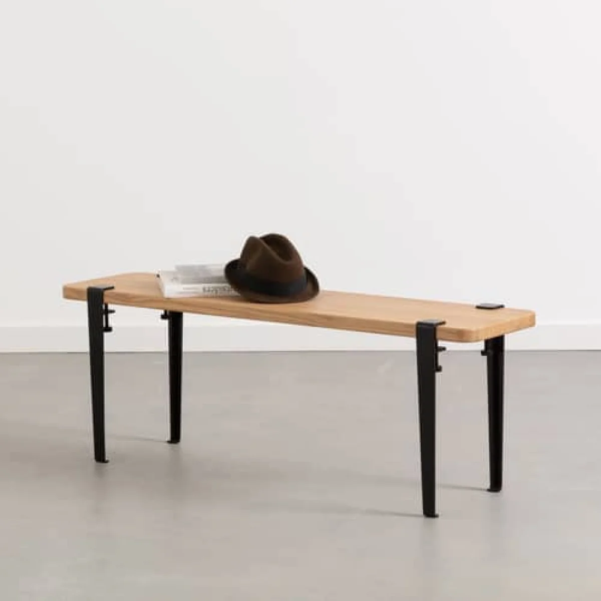 Base, legs metal black with clamp bracket / H 43 cm - To create coffee tables & benches - TIPTOE – image 4