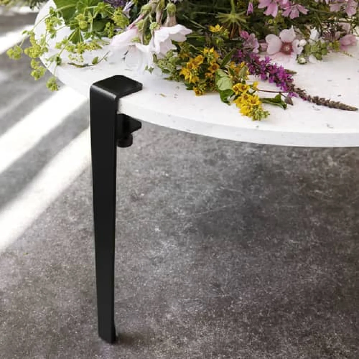 Base, legs metal black with clamp bracket / H 43 cm - To create coffee tables & benches - TIPTOE – image 5