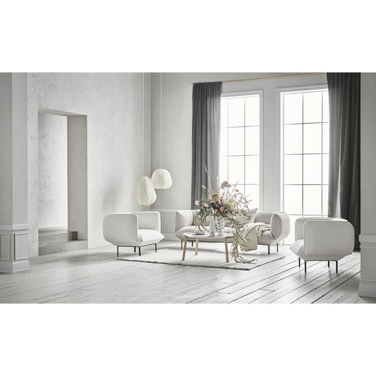 Mix Coffee table - / Ø 94 x H 42 cm - Oak & marble by Bolia White/Natural wood – image 3