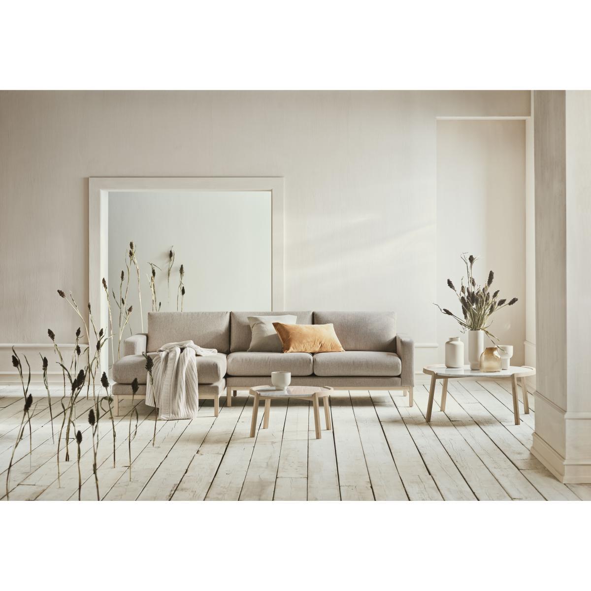 Mix Coffee table - / Ø 94 x H 42 cm - Oak & marble by Bolia White/Natural wood – image 4