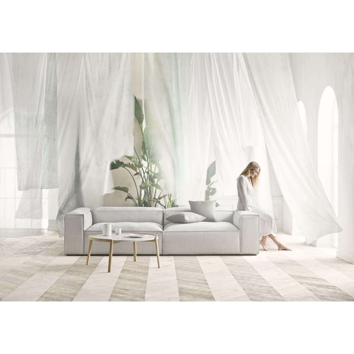 Mix Coffee table - / Ø 94 x H 42 cm - Oak & marble by Bolia White/Natural wood – image 5