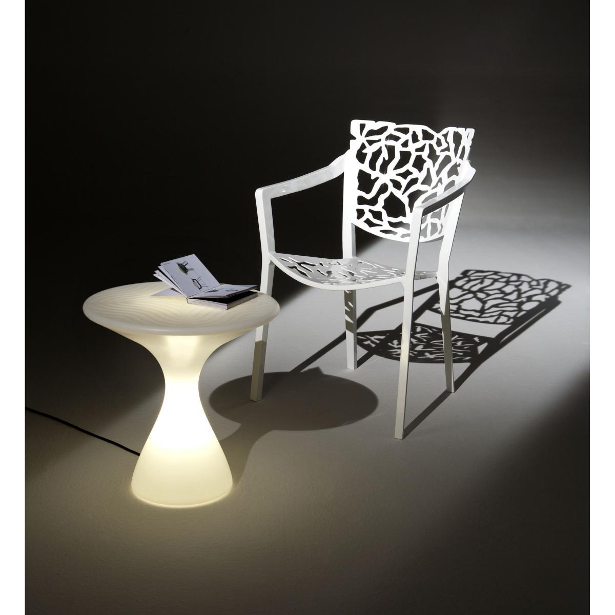 Kissino Coffee table - H 45 cm - Luminous - Fluo version with wire by Driade White – image 2