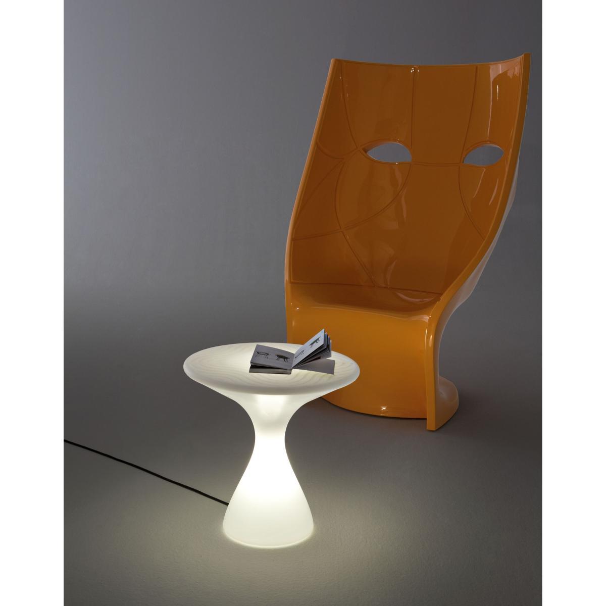 Kissino Coffee table - H 45 cm - Luminous - Fluo version with wire by Driade White – image 3